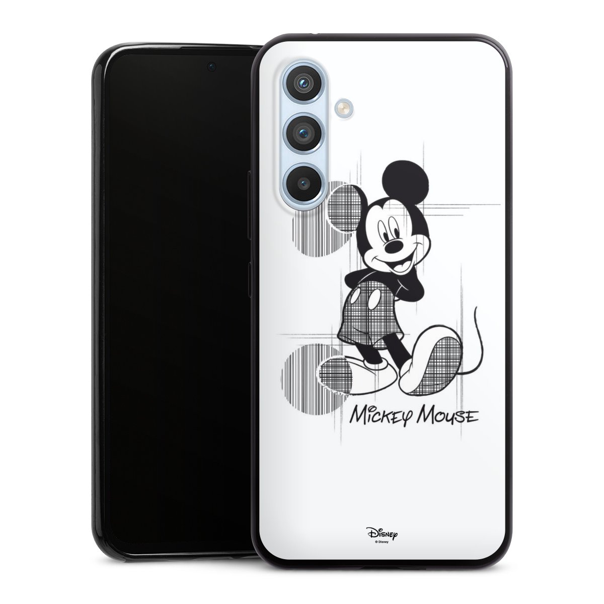 Galaxy A54 5G Handy Slim Case extra dünn Silikon Handyhülle schwarz Hülle Disney Official Licensed Product Mickey Mouse Silikon Slim Case