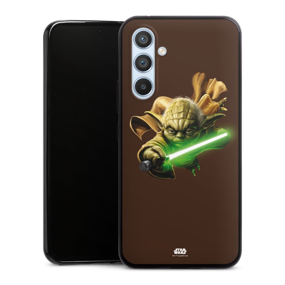 Galaxy A54 5G Handy Slim Case extra dünn Silikon Handyhülle schwarz Hülle Yoda Merchandise Star Wars Silikon Slim Case