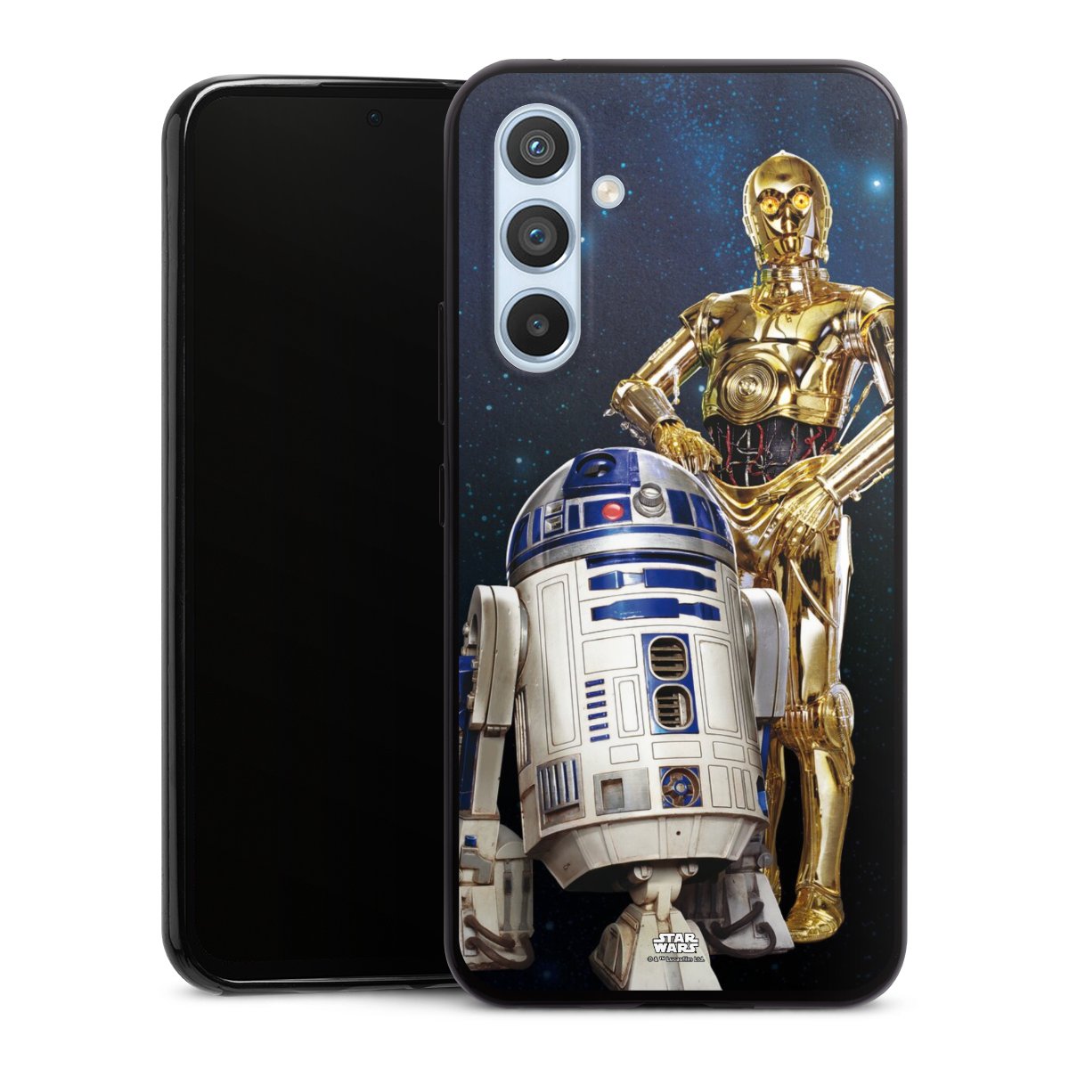 Galaxy A54 5G Handy Slim Case extra dünn Silikon Handyhülle schwarz Hülle Weltall Star Wars R2d2 Silikon Slim Case