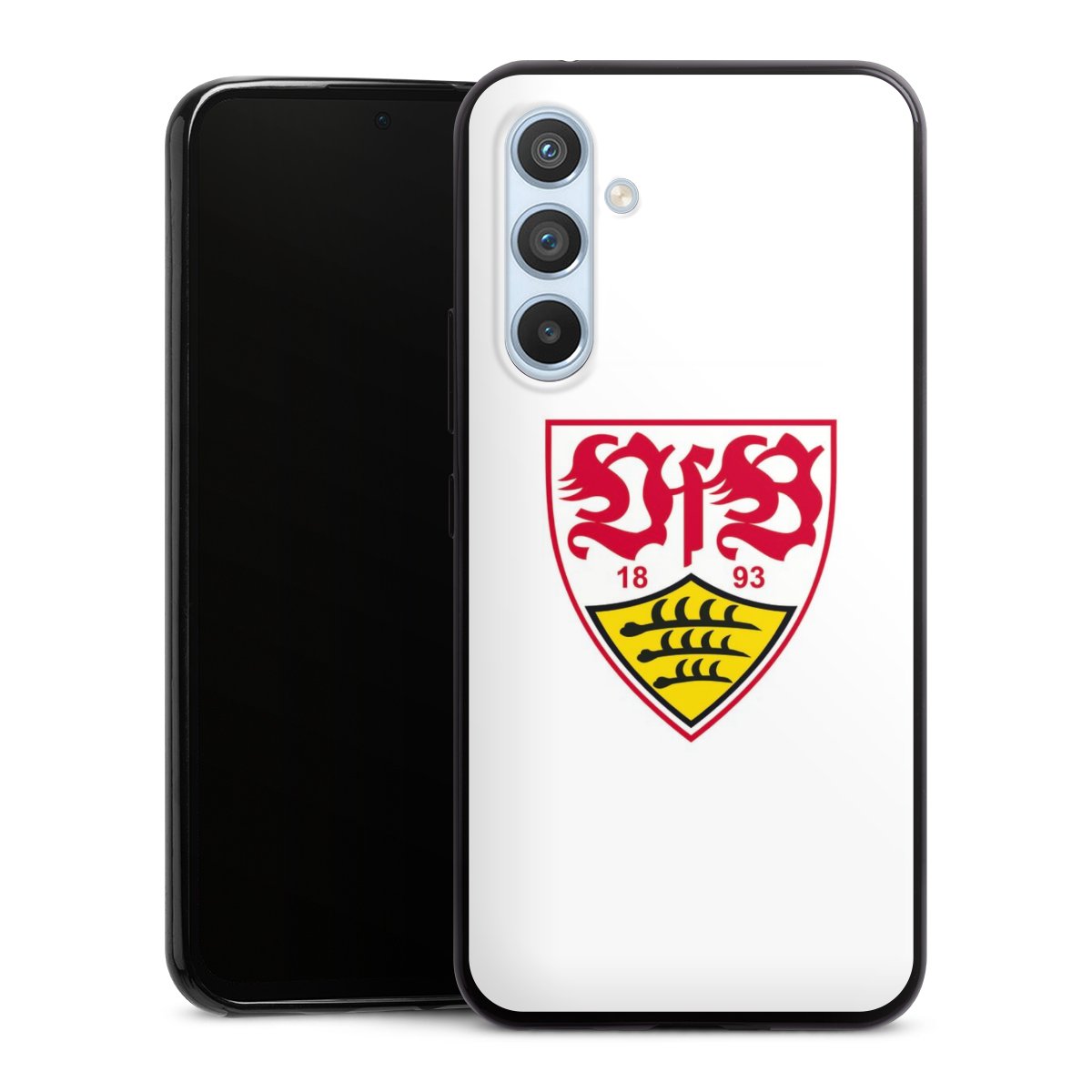 Galaxy A54 5G Handy Slim Case extra dünn Silikon Handyhülle schwarz Hülle Logo Official Licensed Product Vfb Stuttgart Silikon Slim Case