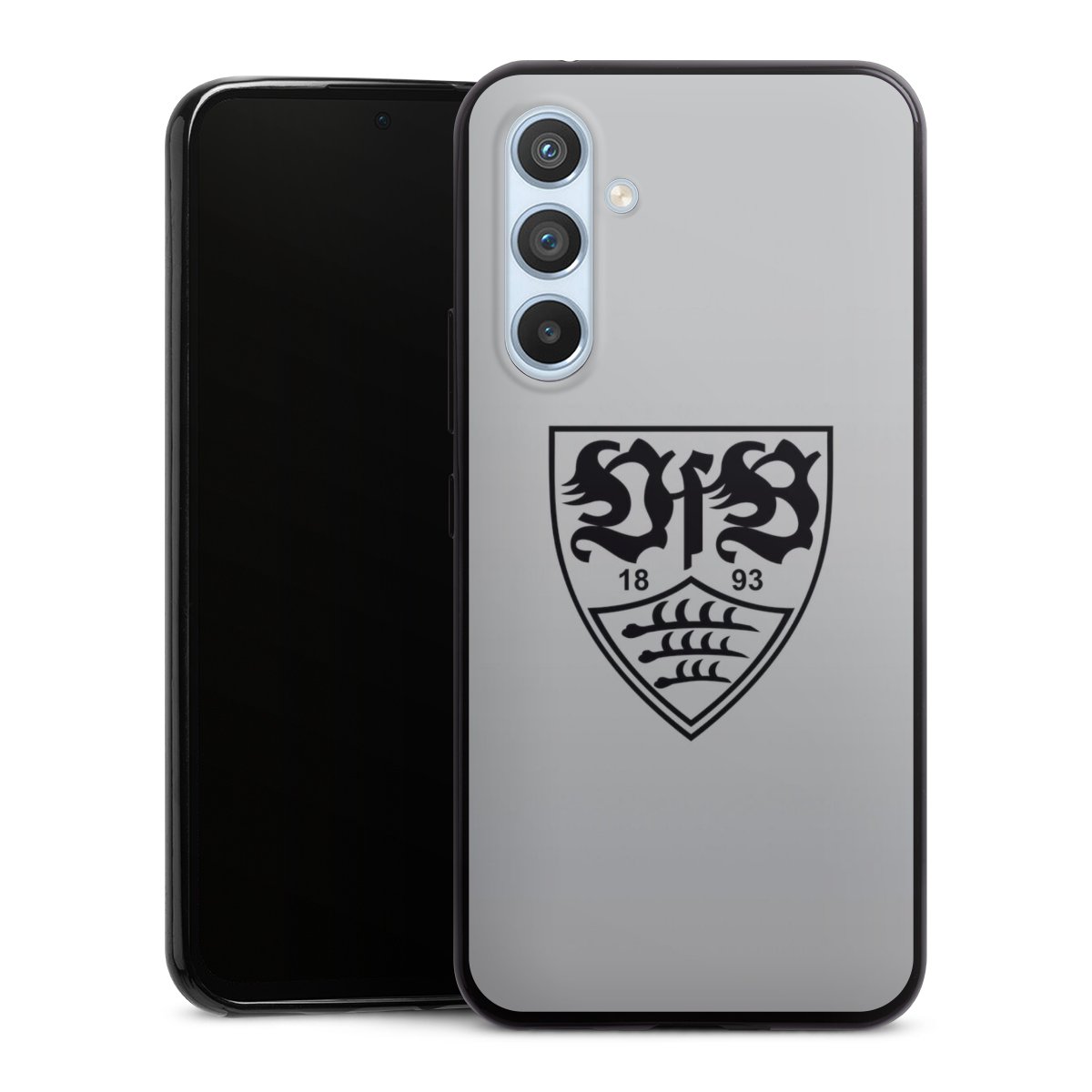 Galaxy A54 5G Handy Slim Case extra dünn Silikon Handyhülle schwarz Hülle Logo Vfb Stuttgart Official Licensed Product Silikon Slim Case