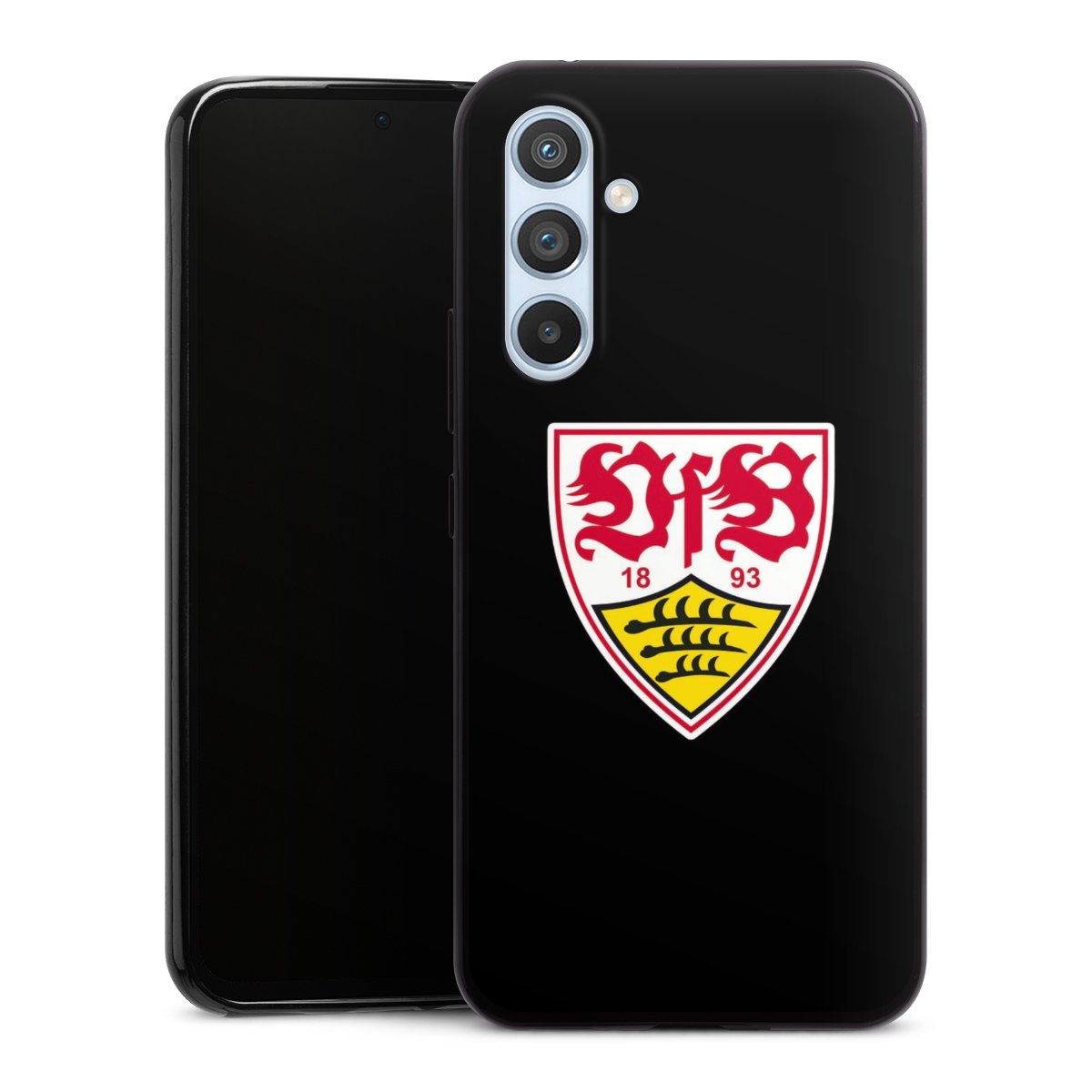 Galaxy A54 5G Handy Slim Case extra dünn Silikon Handyhülle schwarz Hülle Vfb Stuttgart Official Licensed Product Coat Of Arms Silikon Slim Case