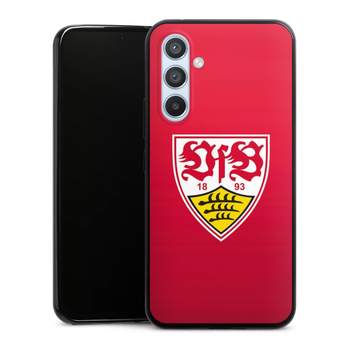 Galaxy A54 5G Handy Slim Case extra dünn Silikon Handyhülle schwarz Hülle Official Licensed Product Vfb Stuttgart Silikon Slim Case