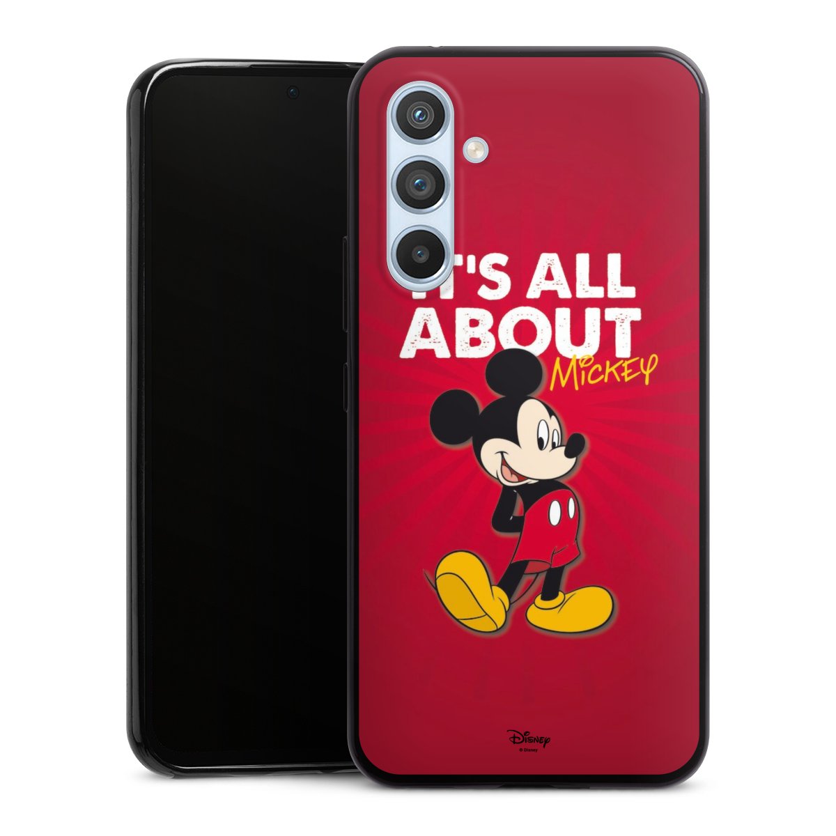 Galaxy A54 5G Handy Slim Case extra dünn Silikon Handyhülle schwarz Hülle Mouse Disney Official Licensed Product Silikon Slim Case