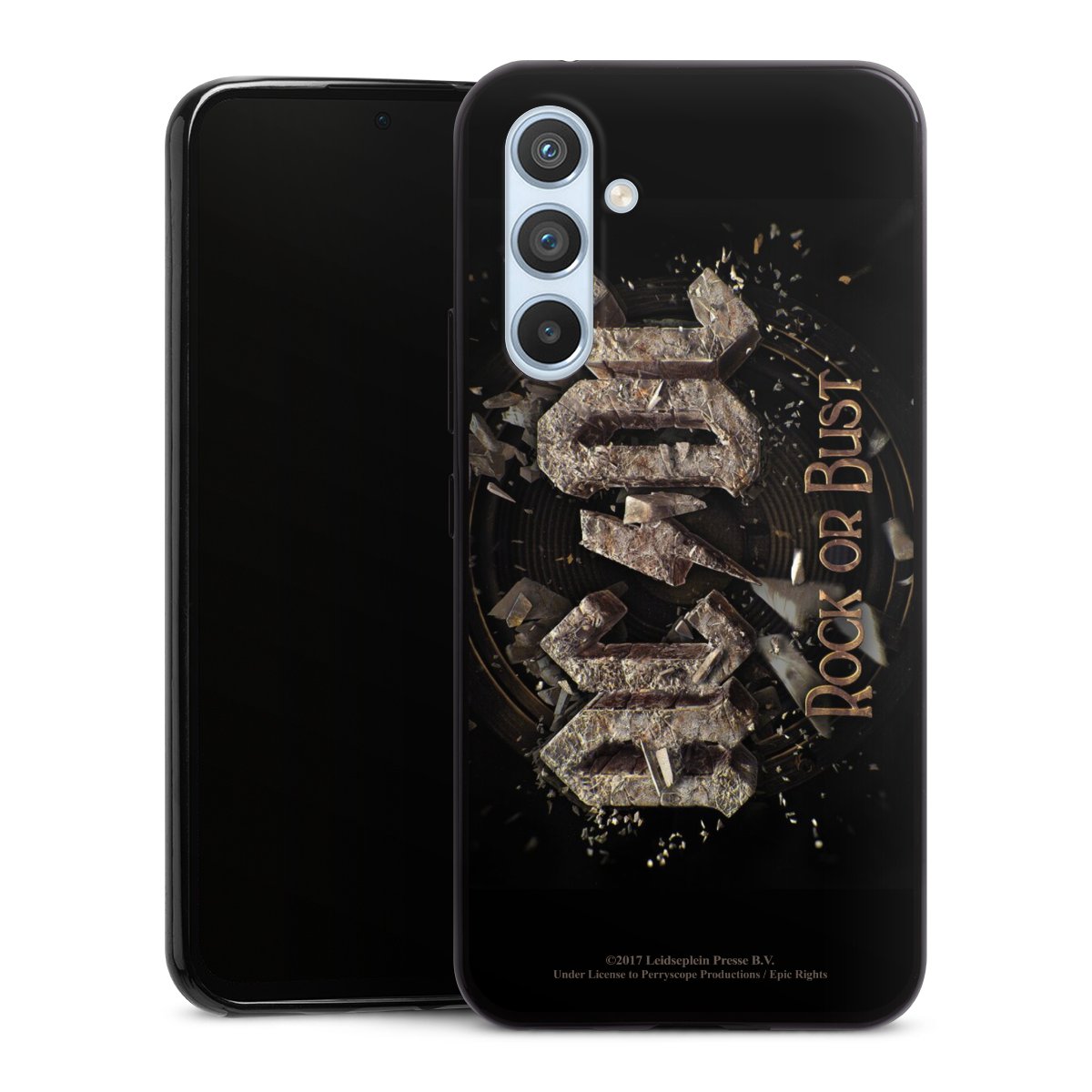 Galaxy A54 5G Handy Slim Case extra dünn Silikon Handyhülle schwarz Hülle Acdc Official Licensed Product Rock Or Bust Silikon Slim Case