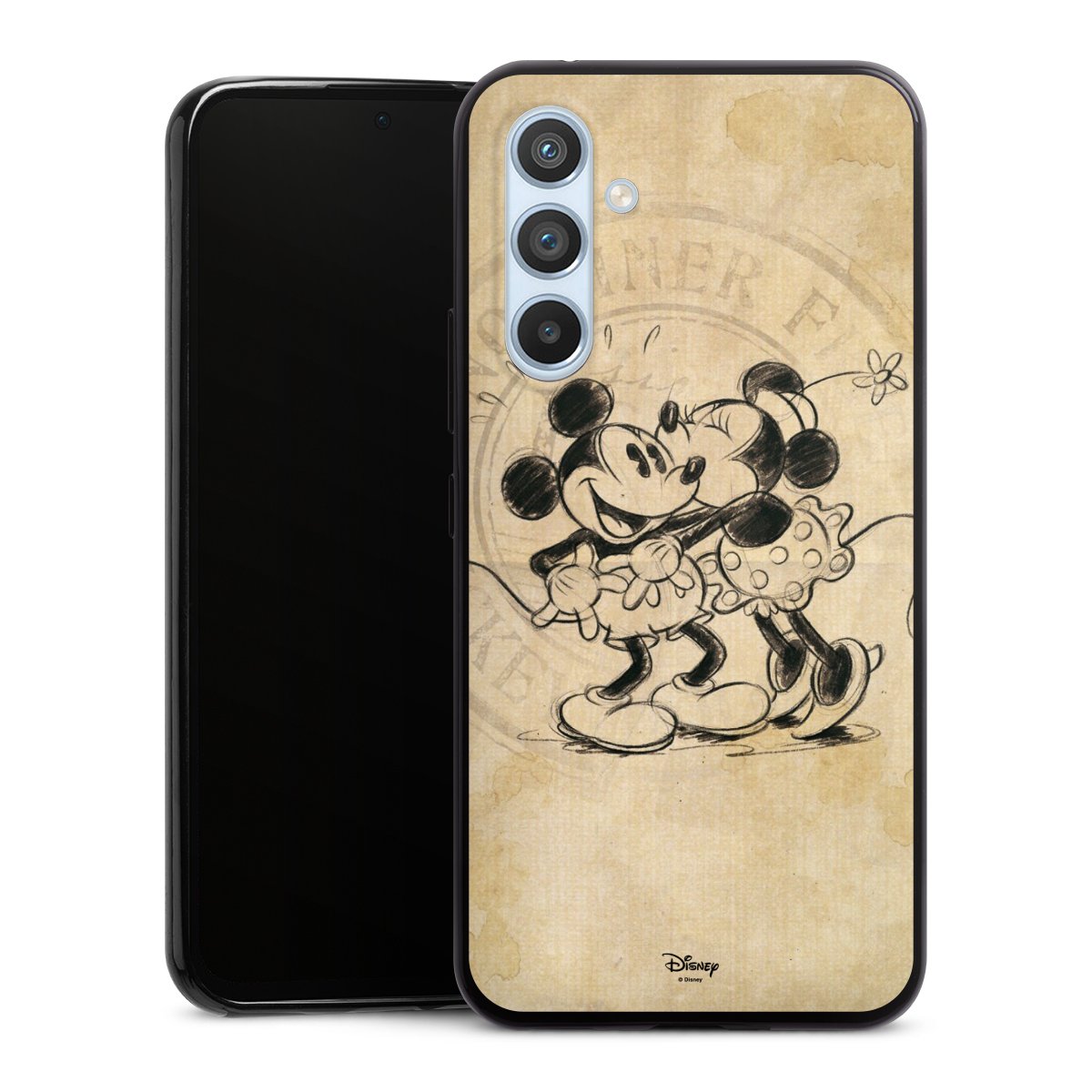 Galaxy A54 5G Handy Slim Case extra dünn Silikon Handyhülle schwarz Hülle Mickey Mouse Vintage Minnie Mouse Silikon Slim Case