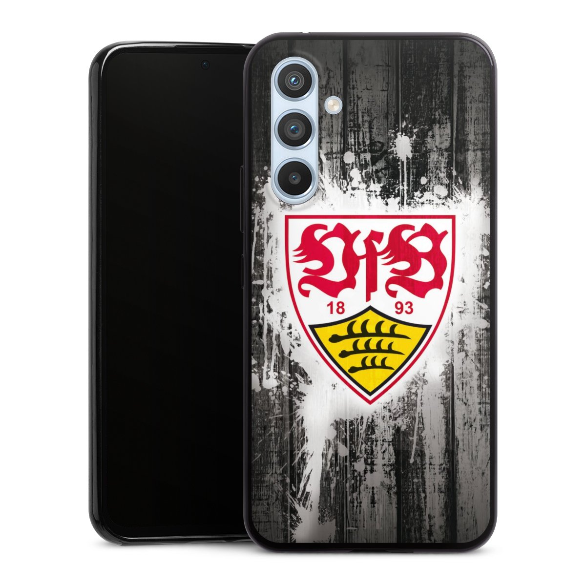 Galaxy A54 5G Handy Slim Case extra dünn Silikon Handyhülle schwarz Hülle Vfb Stuttgart Official Licensed Product Silikon Slim Case