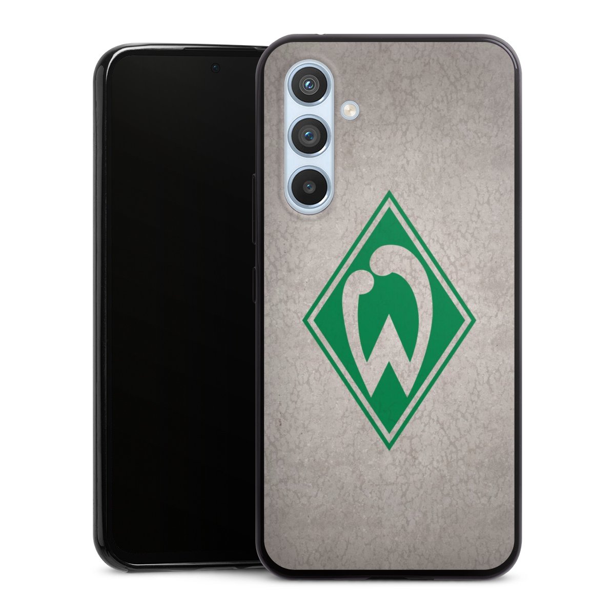 Galaxy A54 5G Handy Slim Case extra dünn Silikon Handyhülle schwarz Hülle Sv Werder Bremen Concrete Official Licensed Product Silikon Slim Case