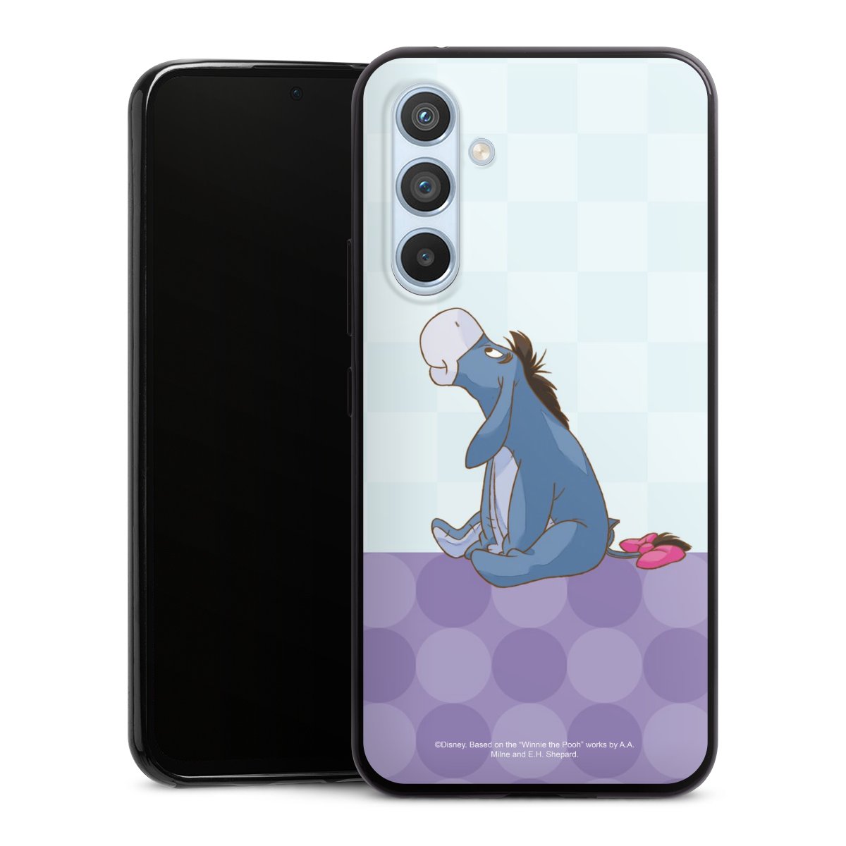 Galaxy A54 5G Handy Slim Case extra dünn Silikon Handyhülle schwarz Hülle Disney Donkey Winnie The Pooh Silikon Slim Case