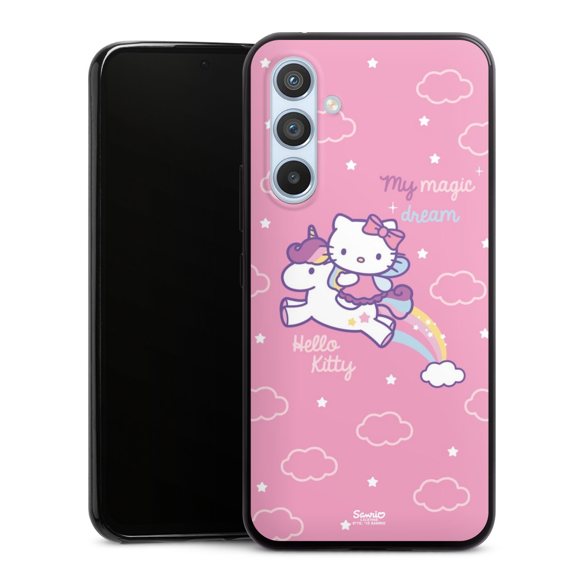 Galaxy A54 5G Handy Slim Case extra dünn Silikon Handyhülle schwarz Hülle Einhorn Official Licensed Product Hello Kitty Silikon Slim Case