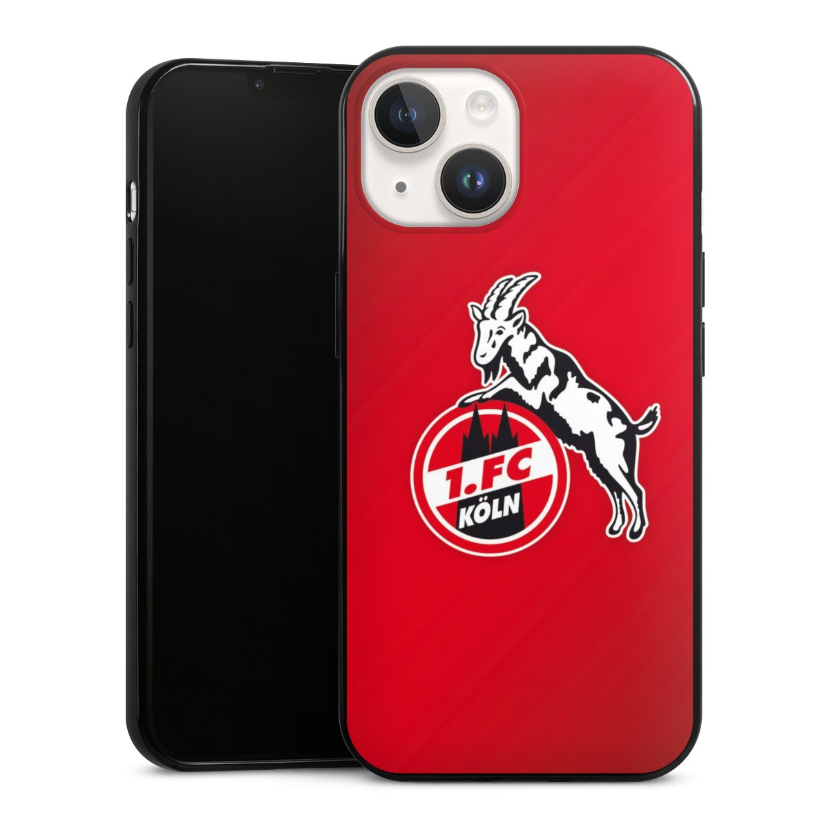 iPhone 14 Handy Slim Case extra dünn Silikon Handyhülle schwarz Hülle Official Licensed Product Effzeh 1. Fc Köln Silikon Slim Case