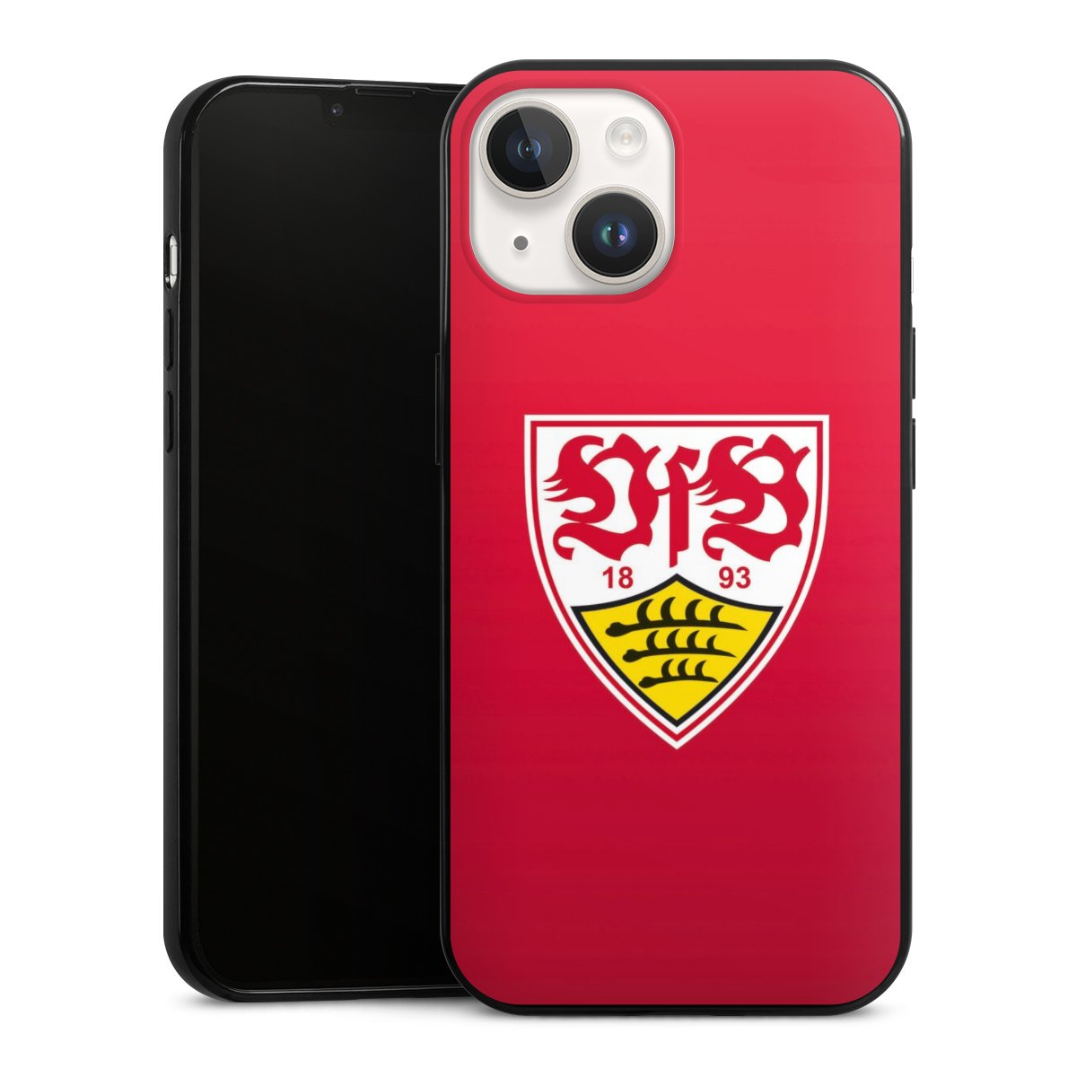 iPhone 14 Handy Slim Case extra dünn Silikon Handyhülle schwarz Hülle Official Licensed Product Vfb Stuttgart Silikon Slim Case