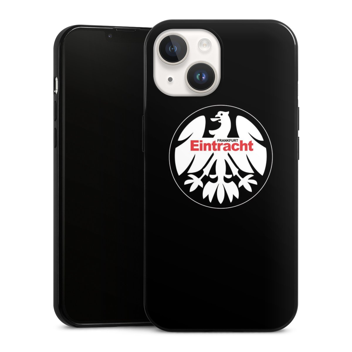 iPhone 14 Handy Slim Case extra dünn Silikon Handyhülle schwarz Hülle Official Licensed Product Eintracht Frankfurt Sge Silikon Slim Case