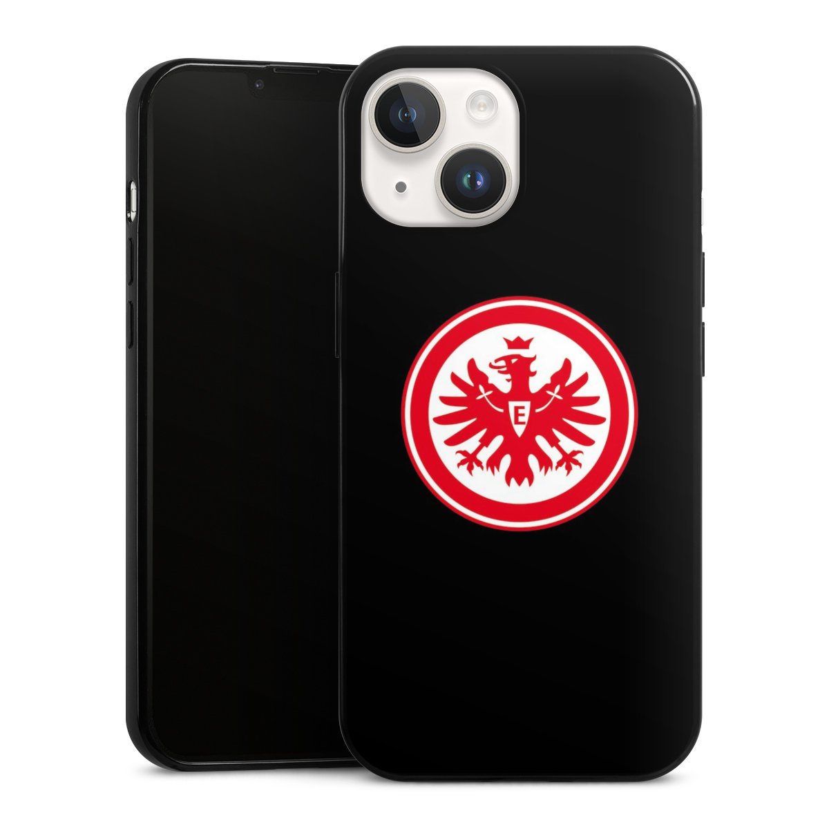 iPhone 14 Handy Slim Case extra dünn Silikon Handyhülle schwarz Hülle Eintracht Frankfurt Sge Eagle Silikon Slim Case