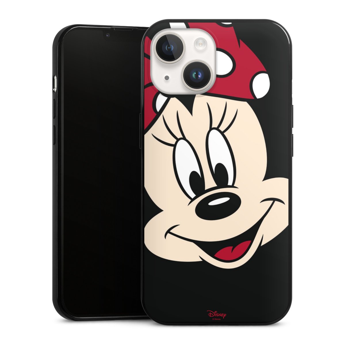 iPhone 14 Handy Slim Case extra dünn Silikon Handyhülle schwarz Hülle Minnie Mouse Official Licensed Product Disney Silikon Slim Case