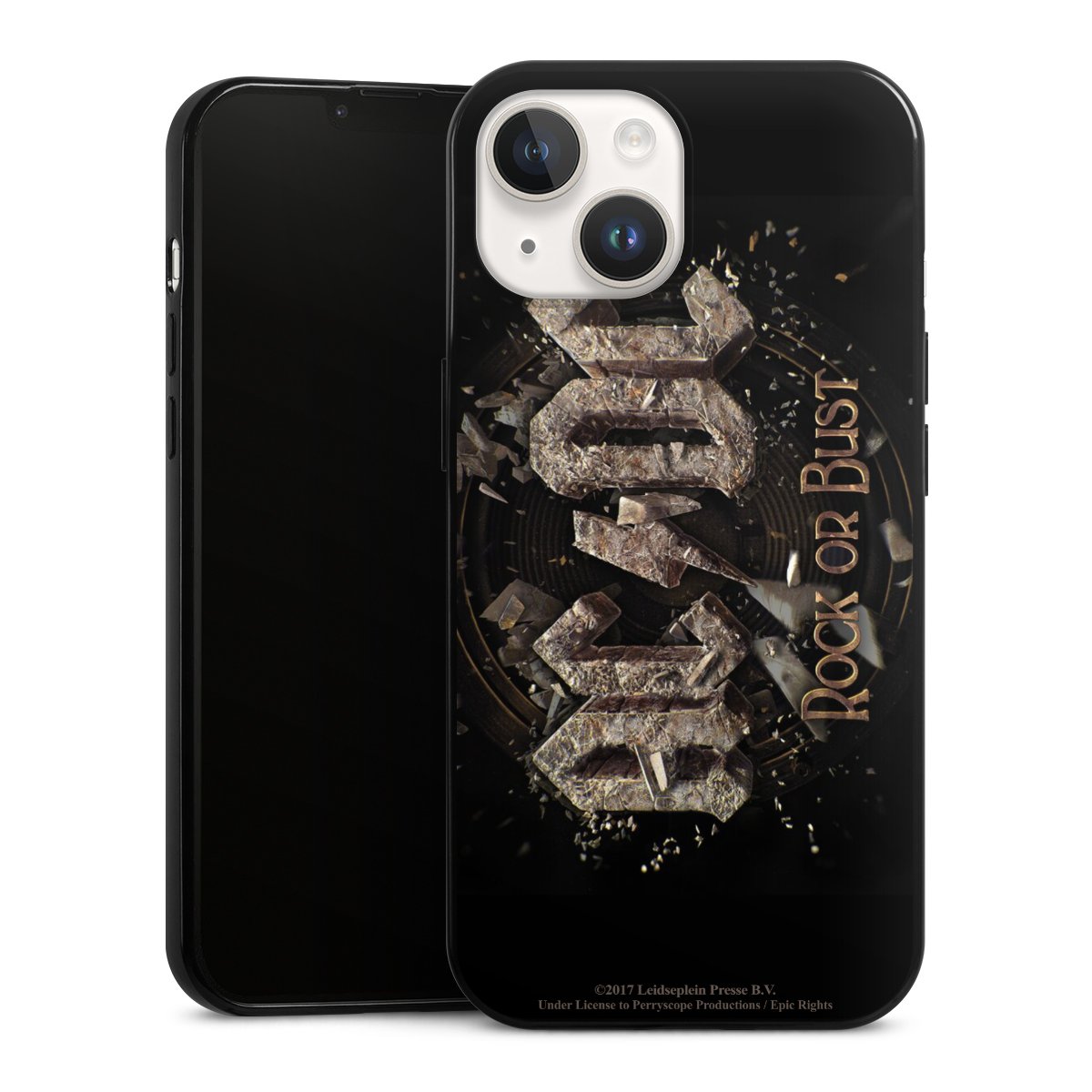 iPhone 14 Handy Slim Case extra dünn Silikon Handyhülle schwarz Hülle Acdc Official Licensed Product Rock Or Bust Silikon Slim Case