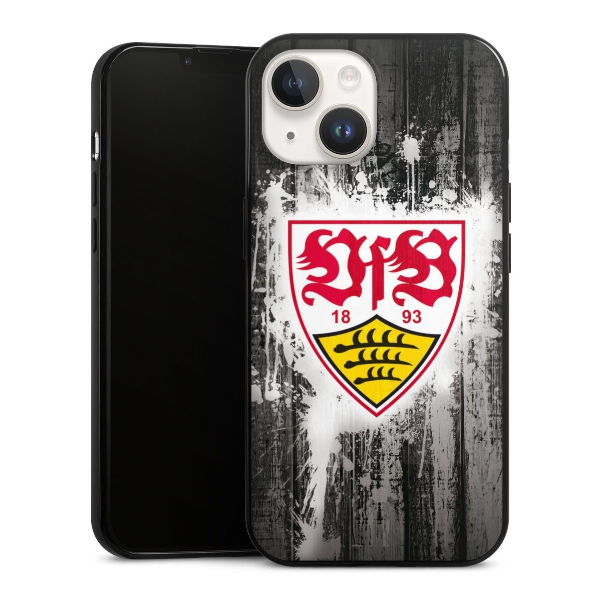 iPhone 14 Handy Slim Case extra dünn Silikon Handyhülle schwarz Hülle Vfb Stuttgart Official Licensed Product Silikon Slim Case