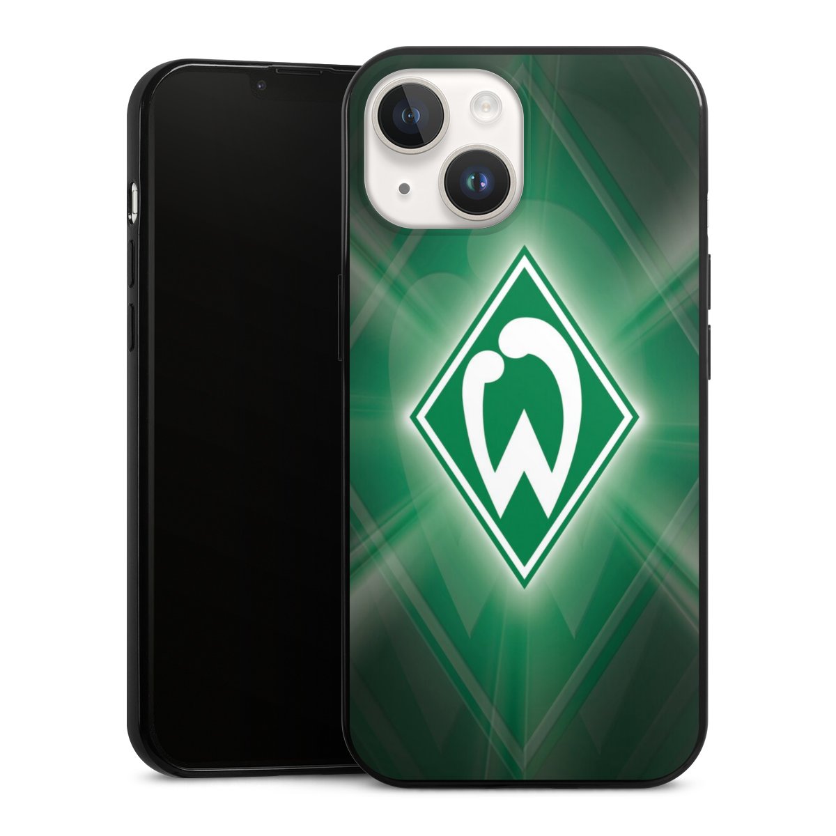 iPhone 14 Handy Slim Case extra dünn Silikon Handyhülle schwarz Hülle Sv Werder Bremen Official Licensed Product Coat Of Arms Silikon Slim Case