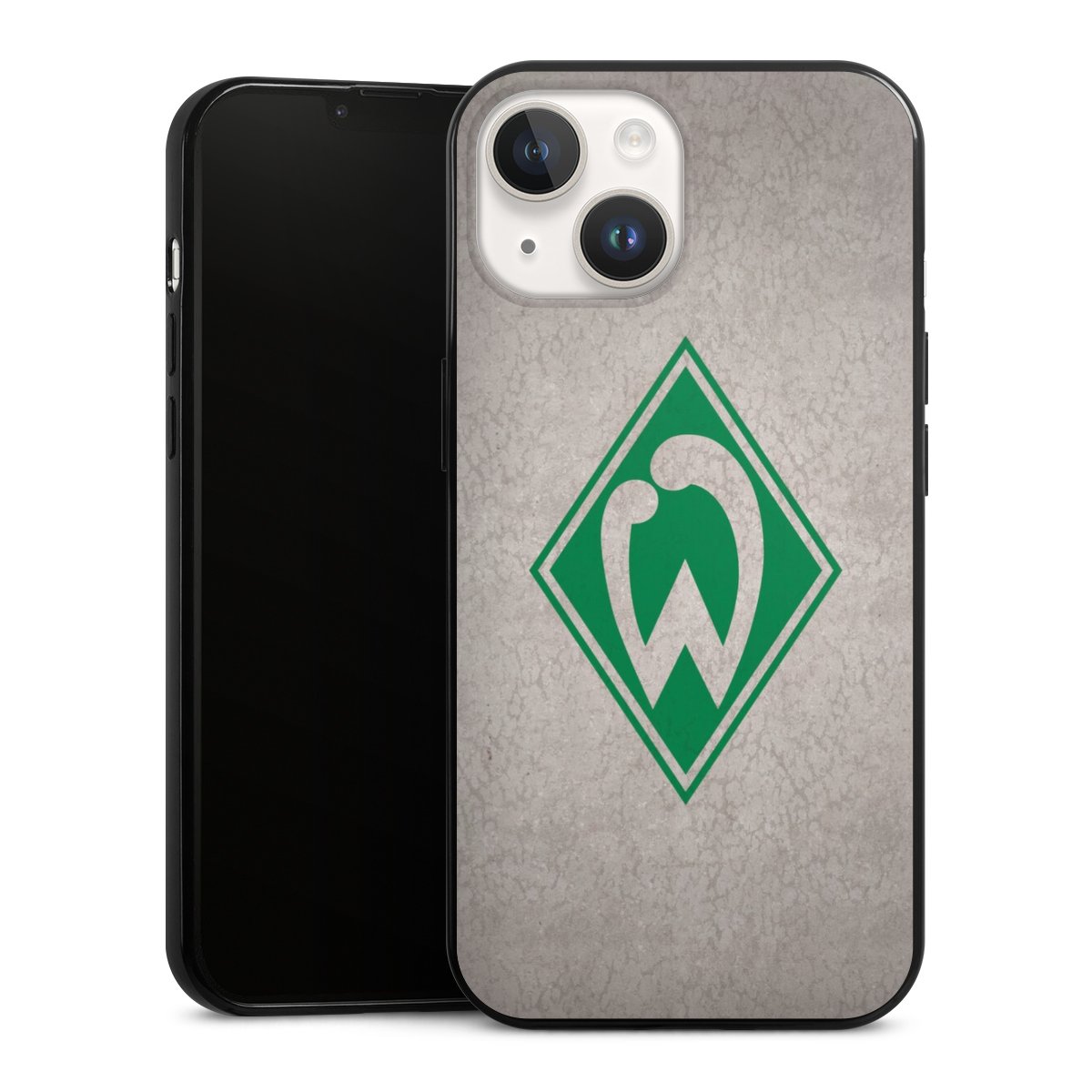 iPhone 14 Handy Slim Case extra dünn Silikon Handyhülle schwarz Hülle Sv Werder Bremen Concrete Official Licensed Product Silikon Slim Case