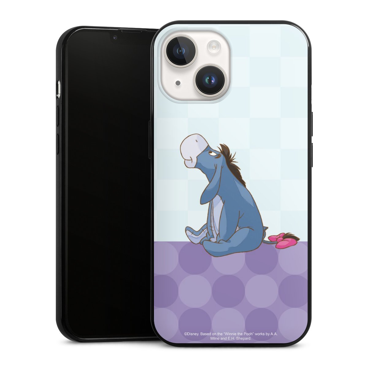 iPhone 14 Handy Slim Case extra dünn Silikon Handyhülle schwarz Hülle Disney Donkey Winnie The Pooh Silikon Slim Case