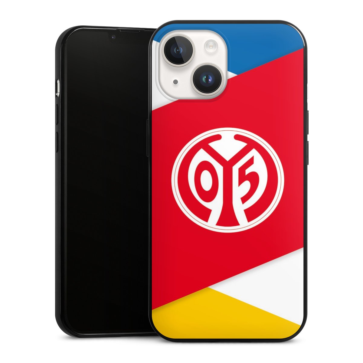 iPhone 14 Handy Slim Case extra dünn Silikon Handyhülle schwarz Hülle Official Licensed Product Soccer 1. Fsv Mainz 05 E.V. Silikon Slim Case