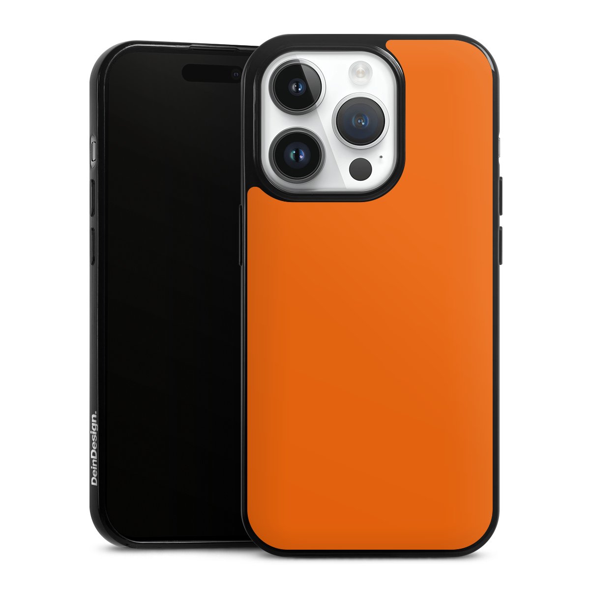 iPhone 14 Pro Handy Slim Case extra dünn Silikon Handyhülle schwarz Hülle Orange Colour Unicoloured Silikon Slim Case