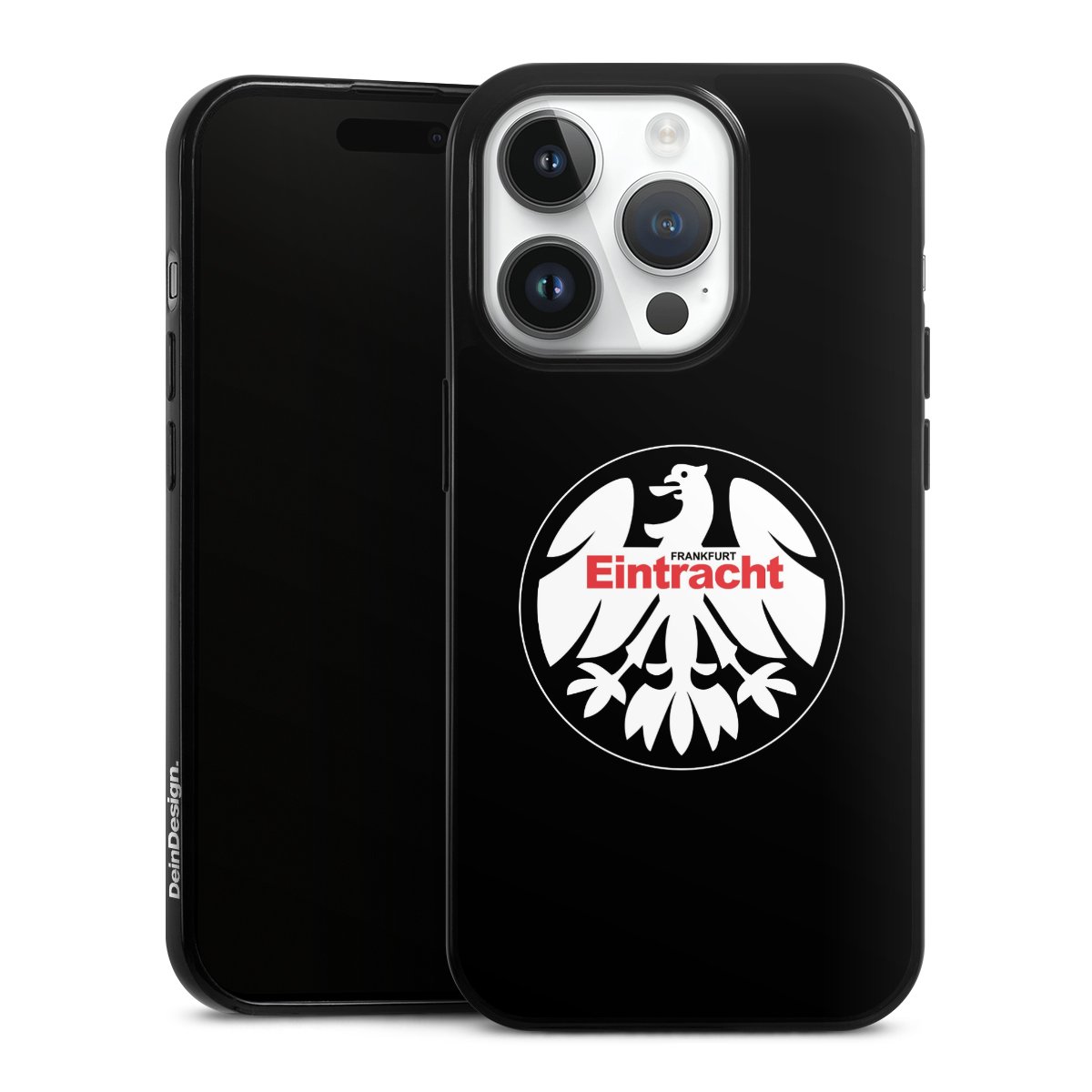 iPhone 14 Pro Handy Slim Case extra dünn Silikon Handyhülle schwarz Hülle Official Licensed Product Eintracht Frankfurt Sge Silikon Slim Case