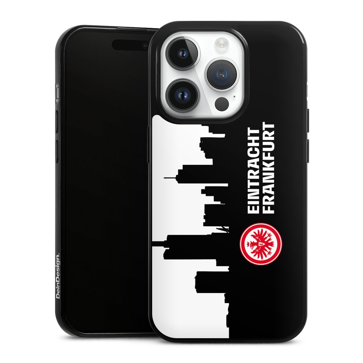 iPhone 14 Pro Handy Slim Case extra dünn Silikon Handyhülle schwarz Hülle Sge Eintracht Frankfurt Official Licensed Product Silikon Slim Case