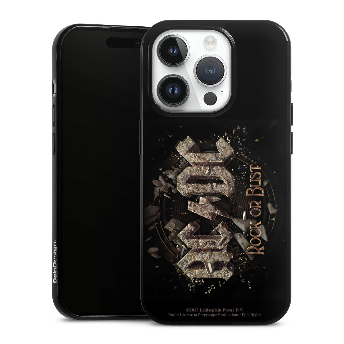 iPhone 14 Pro Handy Slim Case extra dünn Silikon Handyhülle schwarz Hülle Acdc Official Licensed Product Rock Or Bust Silikon Slim Case