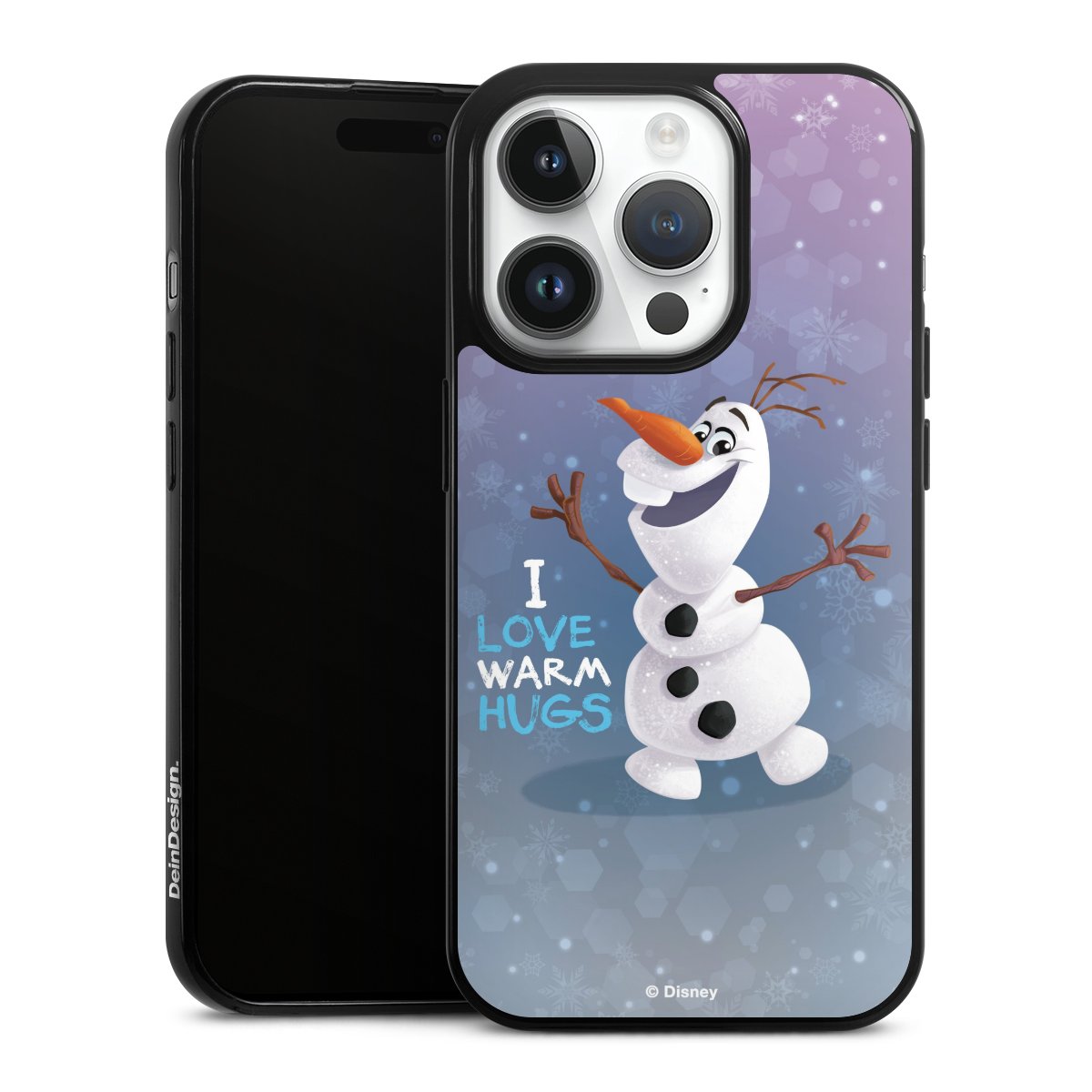 iPhone 14 Pro Handy Slim Case extra dünn Silikon Handyhülle schwarz Hülle Frozen Frozen Olaf Official Licensed Product Silikon Slim Case