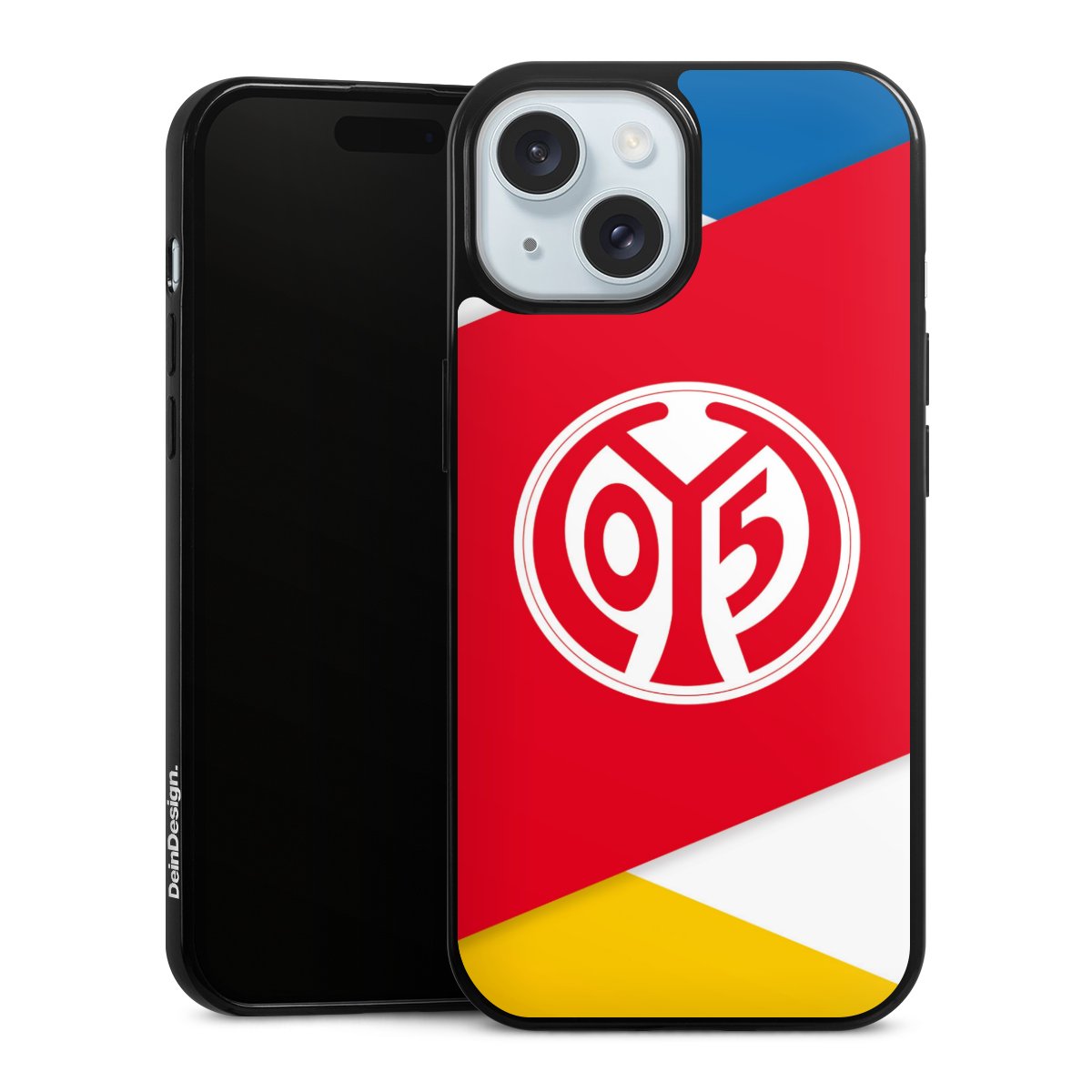 iPhone 15 Handy Slim Case extra dünn Silikon Handyhülle schwarz Hülle Official Licensed Product Soccer 1. Fsv Mainz 05 E.V. Silikon Slim Case