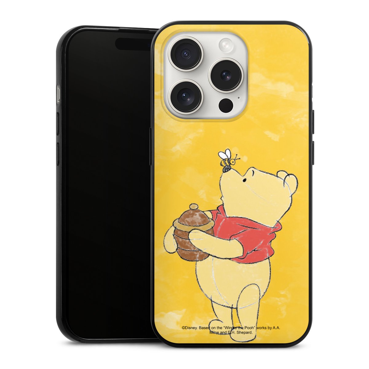 iPhone 15 Pro Handy Slim Case extra dünn Silikon Handyhülle schwarz Hülle Official Licensed Product Winnie The Pooh Disney Silikon Slim Case