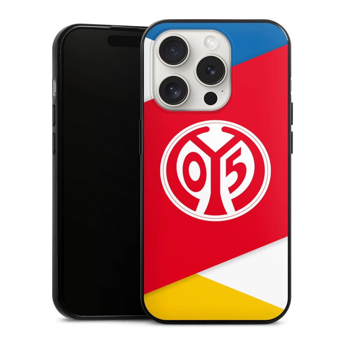 iPhone 15 Pro Handy Slim Case extra dünn Silikon Handyhülle schwarz Hülle Official Licensed Product Soccer 1. Fsv Mainz 05 E.V. Silikon Slim Case