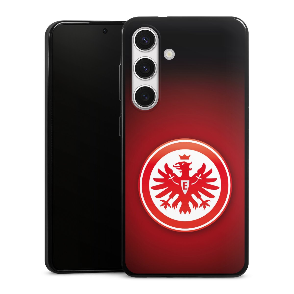 Galaxy S24 Handy Slim Case extra dünn Silikon Handyhülle schwarz Hülle Eintracht Frankfurt Official Licensed Product Coat Of Arms Silikon Slim Case