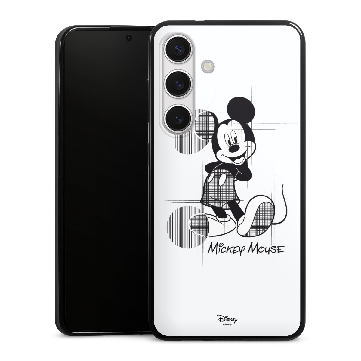 Galaxy S24 Handy Slim Case extra dünn Silikon Handyhülle schwarz Hülle Disney Official Licensed Product Mickey Mouse Silikon Slim Case