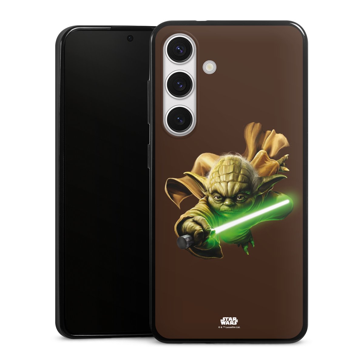 Galaxy S24 Handy Slim Case extra dünn Silikon Handyhülle schwarz Hülle Yoda Merchandise Star Wars Silikon Slim Case