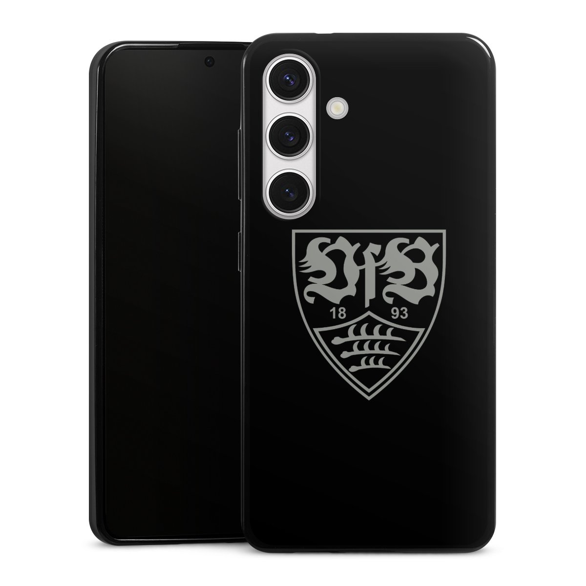 Galaxy S24 Handy Slim Case extra dünn Silikon Handyhülle schwarz Hülle Official Licensed Product Vfb Stuttgart Silikon Slim Case