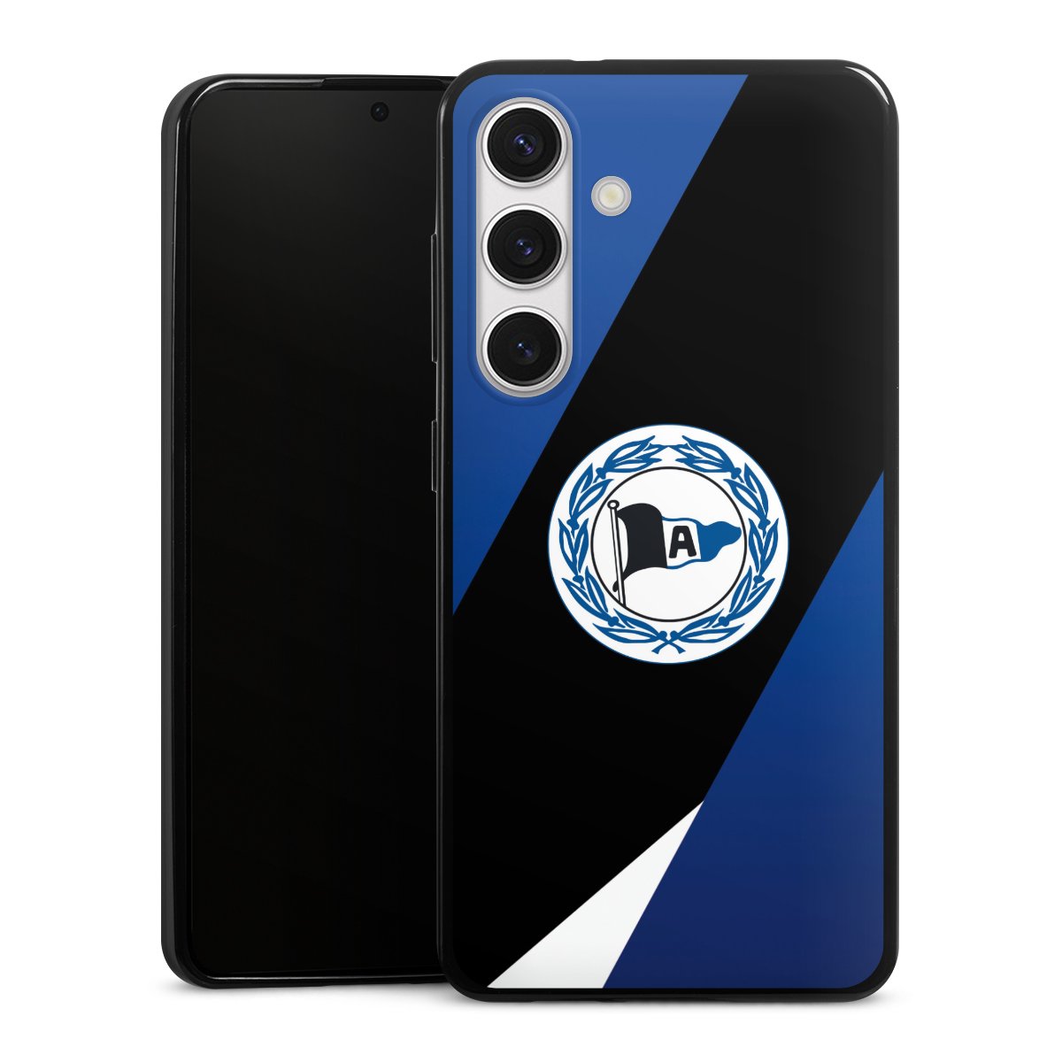 Galaxy S24 Handy Slim Case extra dünn Silikon Handyhülle schwarz Hülle Official Licensed Product Arminia Bielefeld Dsc Silikon Slim Case