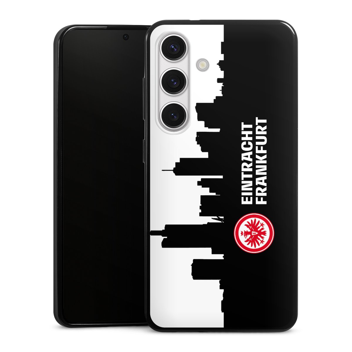 Galaxy S24 Handy Slim Case extra dünn Silikon Handyhülle schwarz Hülle Sge Eintracht Frankfurt Official Licensed Product Silikon Slim Case