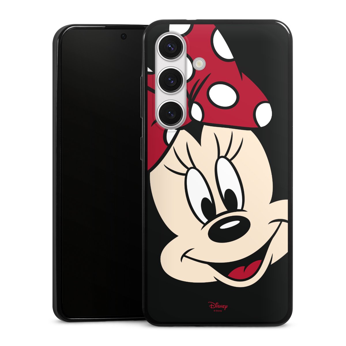 Galaxy S24 Handy Slim Case extra dünn Silikon Handyhülle schwarz Hülle Minnie Mouse Official Licensed Product Disney Silikon Slim Case