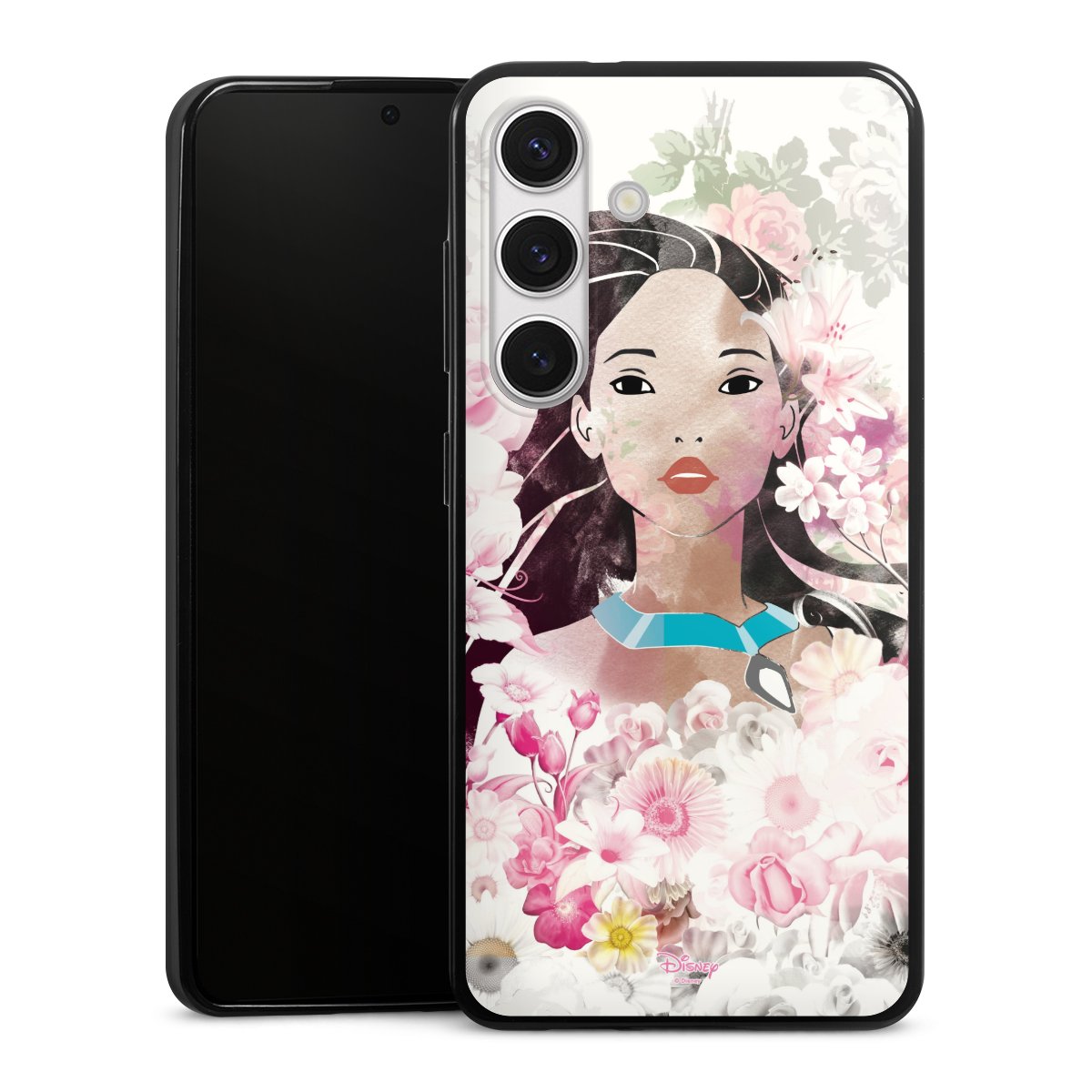 Galaxy S24 Handy Slim Case extra dünn Silikon Handyhülle schwarz Hülle Pocahontas Official Licensed Product Disney Silikon Slim Case