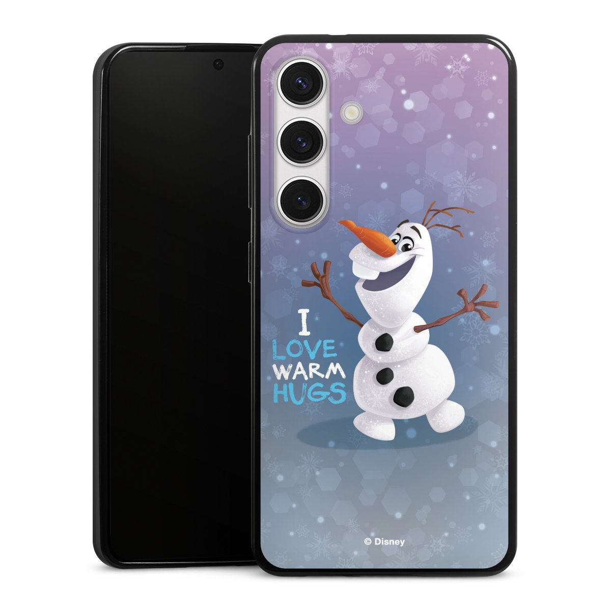 Galaxy S24 Handy Slim Case extra dünn Silikon Handyhülle schwarz Hülle Frozen Frozen Olaf Official Licensed Product Silikon Slim Case