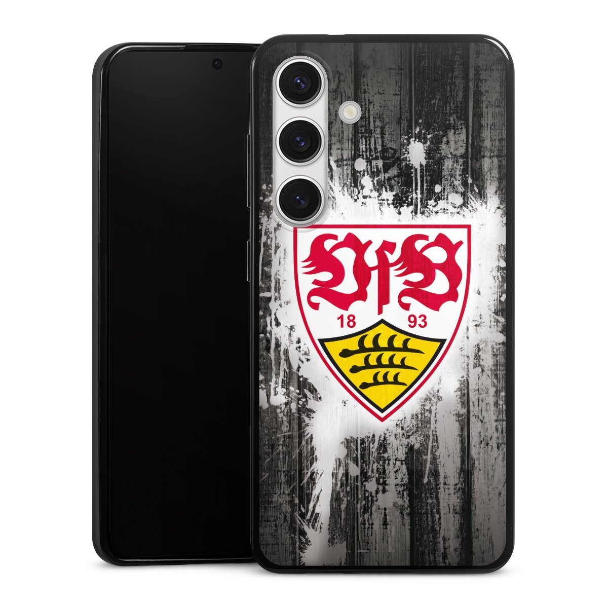 Galaxy S24 Handy Slim Case extra dünn Silikon Handyhülle schwarz Hülle Vfb Stuttgart Official Licensed Product Silikon Slim Case