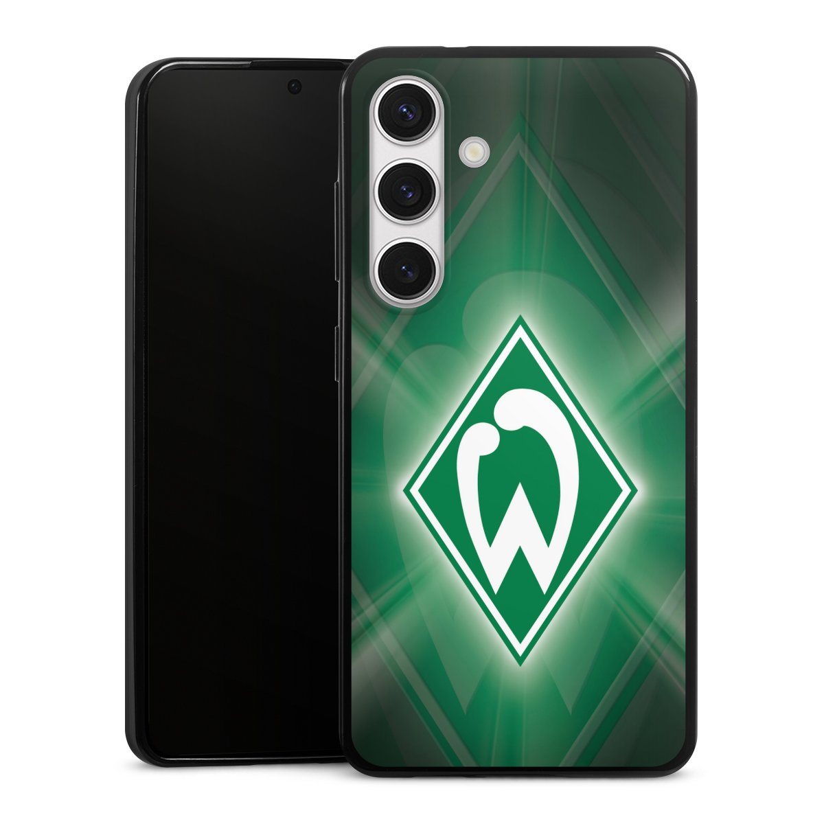 Galaxy S24 Handy Slim Case extra dünn Silikon Handyhülle schwarz Hülle Sv Werder Bremen Official Licensed Product Coat Of Arms Silikon Slim Case