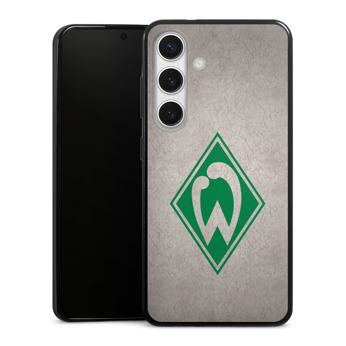 Galaxy S24 Handy Slim Case extra dünn Silikon Handyhülle schwarz Hülle Sv Werder Bremen Concrete Official Licensed Product Silikon Slim Case