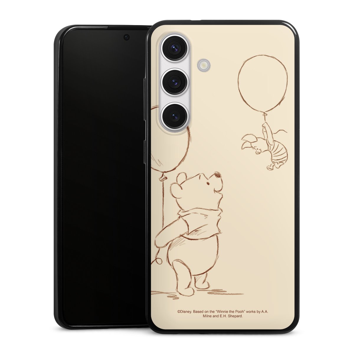 Galaxy S24 Handy Slim Case extra dünn Silikon Handyhülle schwarz Hülle Official Licensed Product Winnie The Pooh Disney Silikon Slim Case