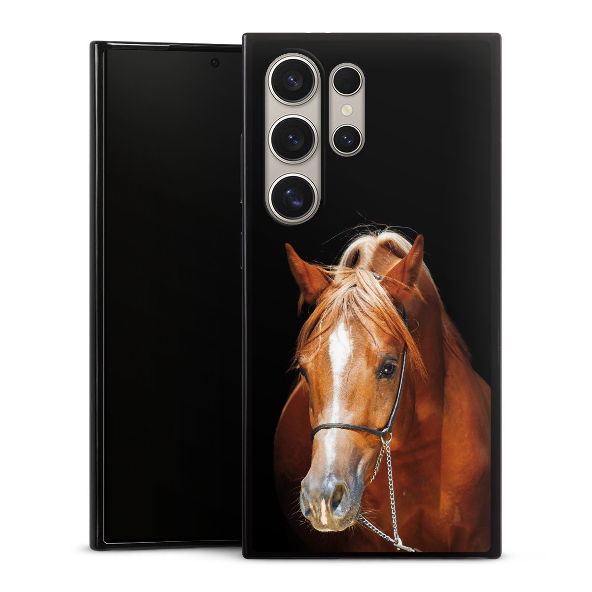 Galaxy S24 Ultra Handy Slim Case extra dünn Silikon Handyhülle schwarz Hülle Mare Horse Hobby Silikon Slim Case