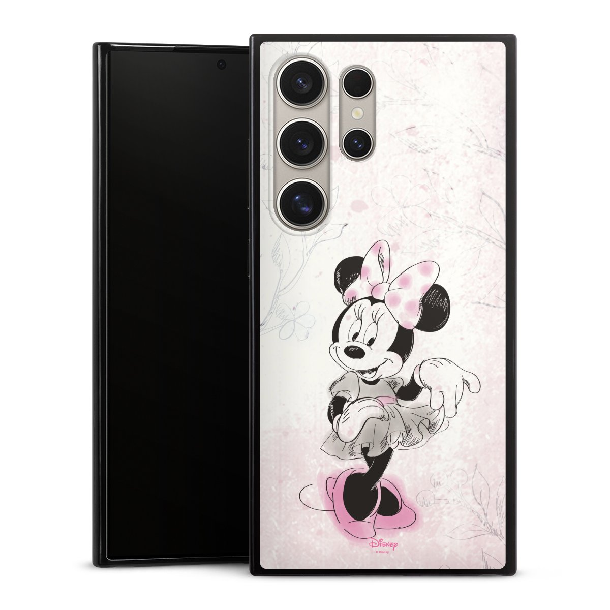 Galaxy S24 Ultra Handy Slim Case extra dünn Silikon Handyhülle schwarz Hülle Disney Minnie Mouse Vintage Silikon Slim Case