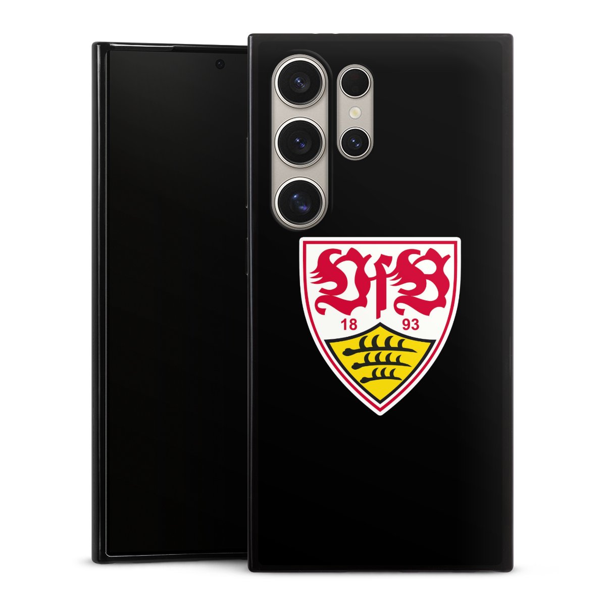 Galaxy S24 Ultra Handy Slim Case extra dünn Silikon Handyhülle schwarz Hülle Vfb Stuttgart Official Licensed Product Coat Of Arms Silikon Slim Case