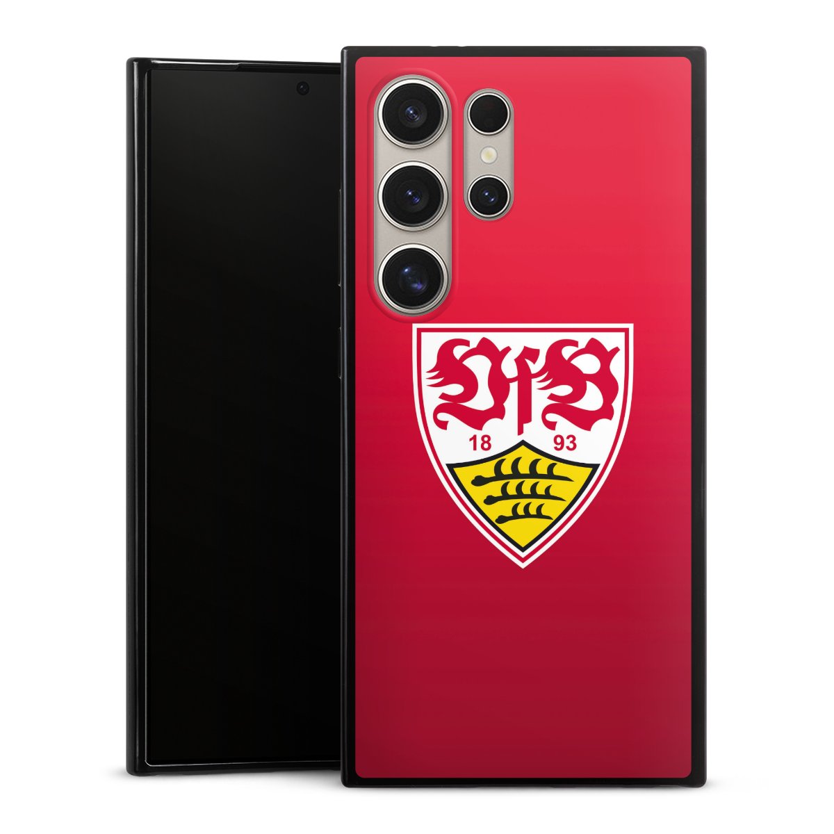 Galaxy S24 Ultra Handy Slim Case extra dünn Silikon Handyhülle schwarz Hülle Official Licensed Product Vfb Stuttgart Silikon Slim Case